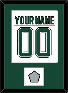 Dallas Nameplate & Number (Back) Combined With Stanley Cup Finals Patch - Home White (1994-1999) - Single Mat 1