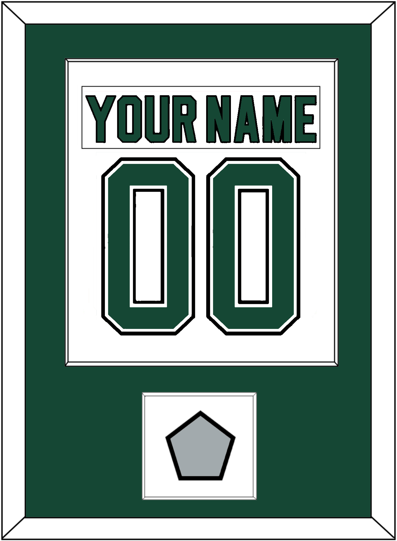 Dallas Nameplate & Number (Back) Combined With Stanley Cup Finals Patch - Home White (1994-1999) - Essential Tier 1
