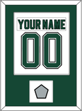 Dallas Nameplate & Number (Back) Combined With Stanley Cup Finals Patch - Home White (1994-1999) - Single Mat 1