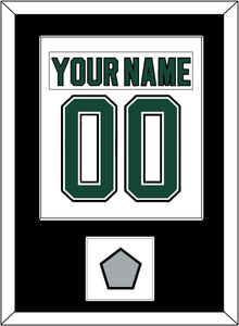 Dallas Nameplate & Number (Back) Combined With Stanley Cup Champions Patch - Home White (1994-1999) - Single Mat 2