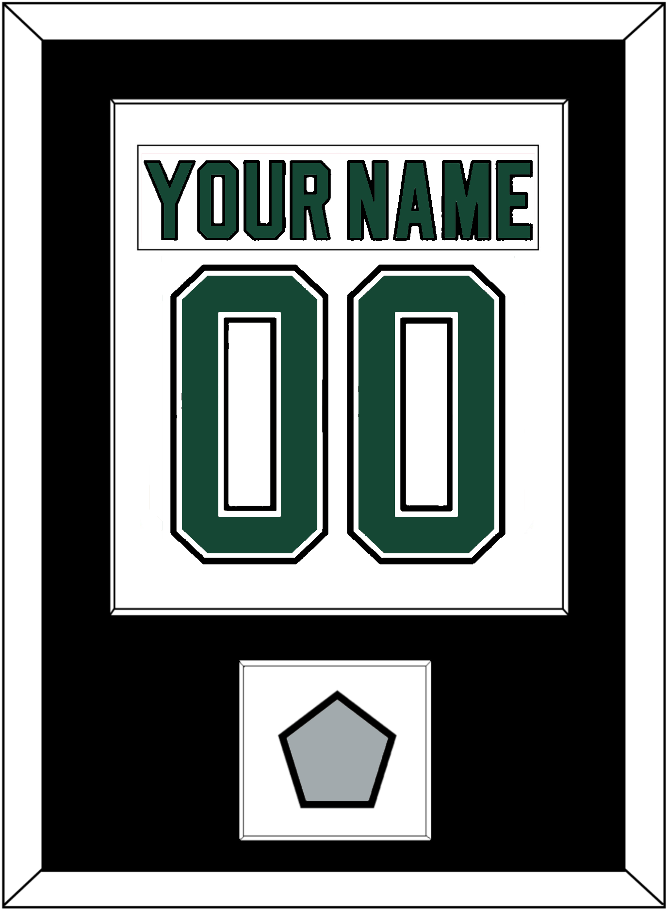 Dallas Nameplate & Number (Back) Combined With Stanley Cup Finals Patch - Home White (1994-1999) - Essential Tier 2