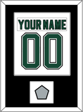 Dallas Nameplate & Number (Back) Combined With Stanley Cup Finals Patch - Home White (1994-1999) - Single Mat 2