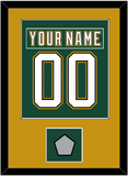 Dallas Nameplate & Number (Back) Combined With Stanley Cup Finals Patch - Alternate Green (1997-1999) - Single Mat 2