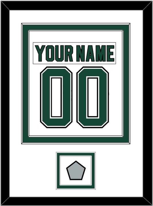 Dallas Nameplate & Number (Back) Combined With Stanley Cup Finals Patch - Home White (1994-1999) - Signature Tier 1