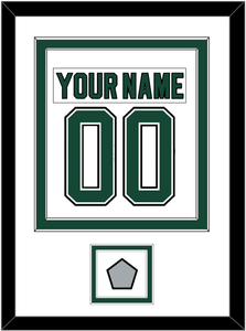 Dallas Nameplate & Number (Back) Combined With Stanley Cup Finals Patch - Home White (1994-1999) - Double Mat 1