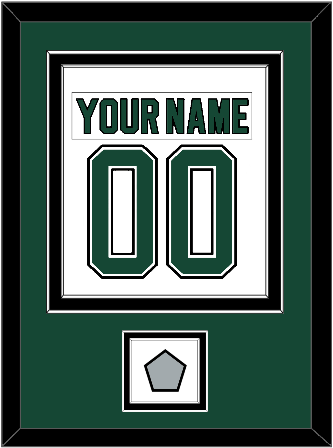 Dallas Nameplate & Number (Back) Combined With Stanley Cup Finals Patch - Home White (1994-1999) - Signature Tier 2