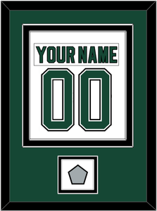 Dallas Nameplate & Number (Back) Combined With Stanley Cup Finals Patch - Home White (1994-1999) - Double Mat 2