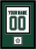 Dallas Nameplate & Number (Back) Combined With Stanley Cup Champions Patch - Home White (1994-1999) - Double Mat 2