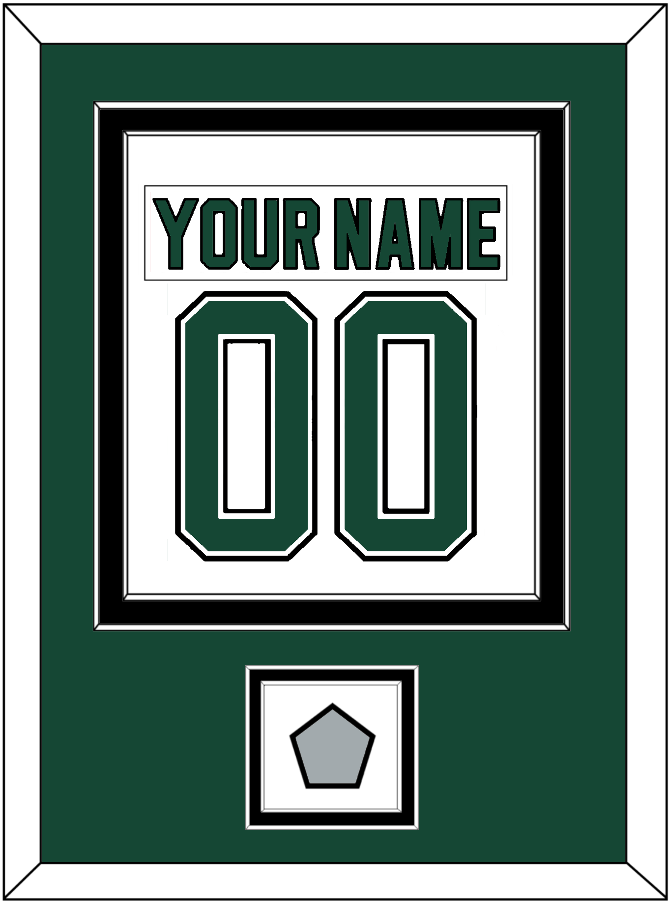 Dallas Nameplate & Number (Back) Combined With Stanley Cup Champions Patch - Home White (1994-1999) - Signature Tier 2