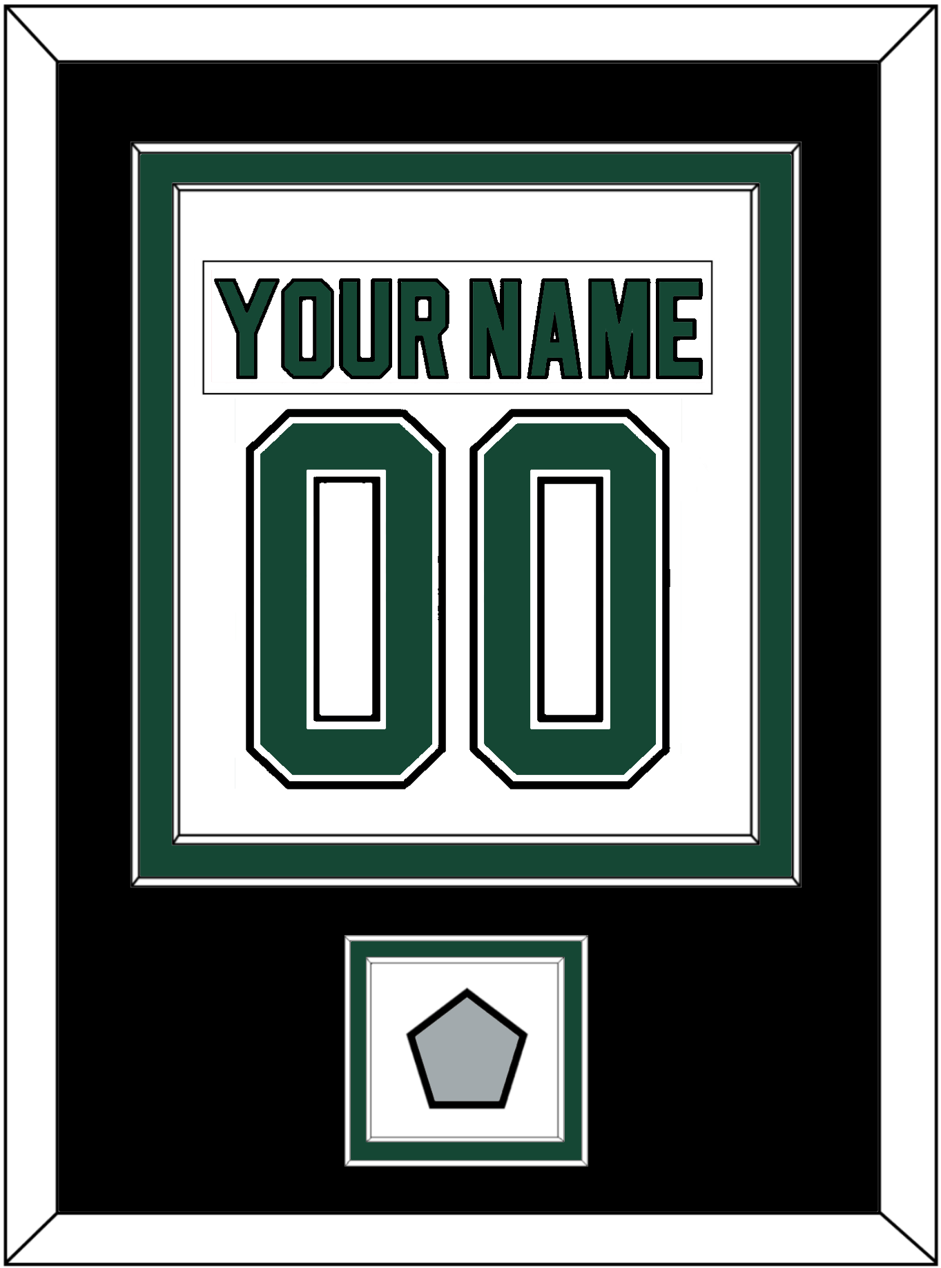 Dallas Nameplate & Number (Back) Combined With Stanley Cup Champions Patch - Home White (1994-1999) - Signature Tier 3
