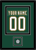 Dallas Nameplate & Number (Back) Combined With Stanley Cup Champions Patch - Alternate Green (1997-1999) - Double Mat 3