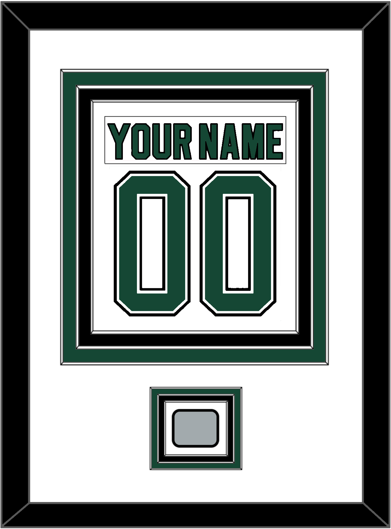 Dallas Nameplate & Number (Back) Combined With Stanley Cup Finals Patch - Home White (1994-1999) - Premier Tier 1