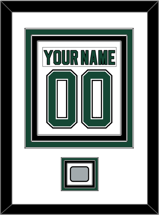 Dallas Nameplate & Number (Back) Combined With Stanley Cup Finals Patch - Home White (1994-1999) - Premier Tier 1