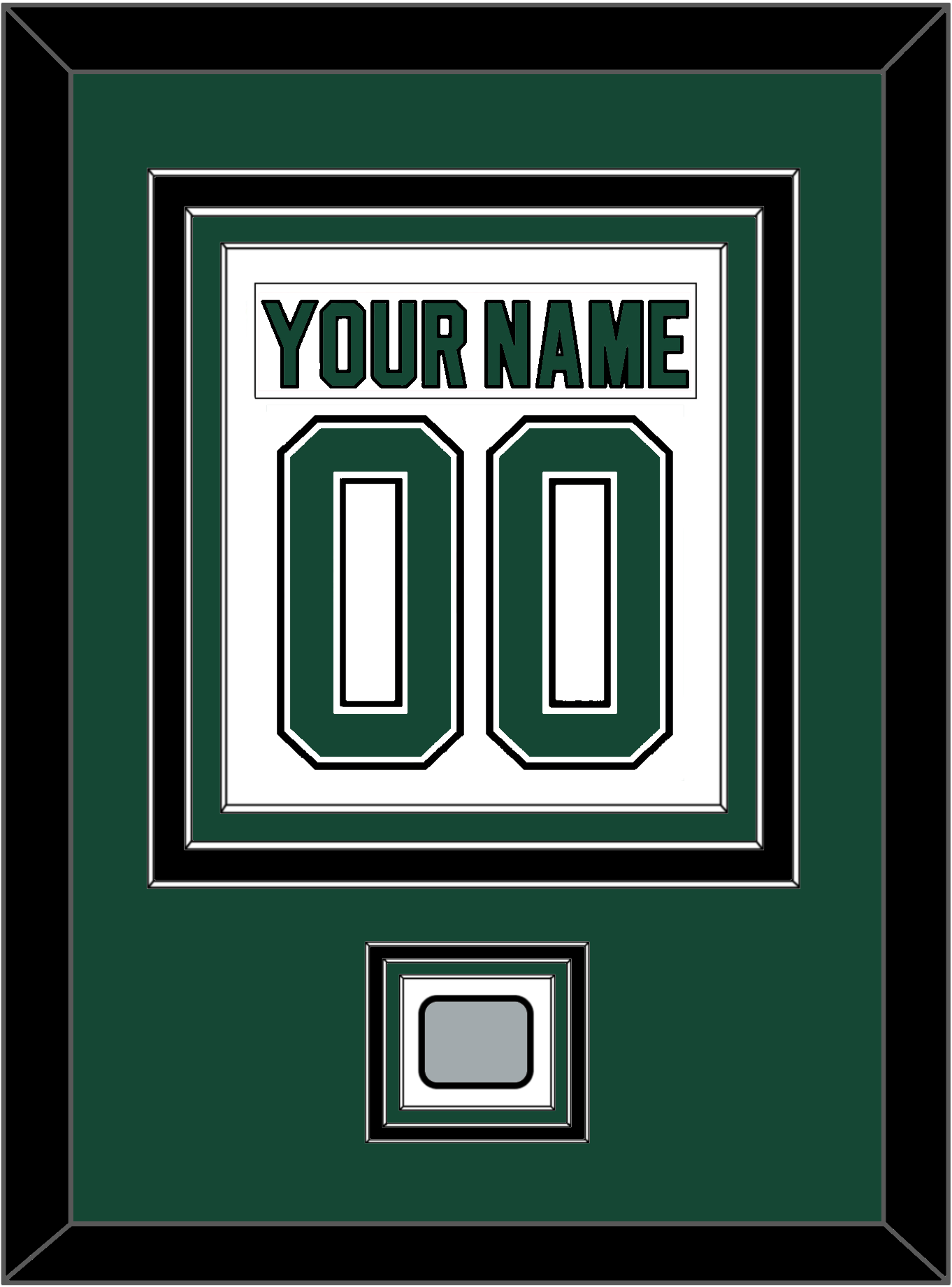 Dallas Nameplate & Number (Back) Combined With Stanley Cup Champions Patch - Home White (1994-1999) - Premier Tier 2