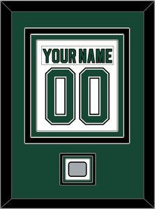 Dallas Nameplate & Number (Back) Combined With Stanley Cup Champions Patch - Home White (1994-1999) - Triple Mat 2