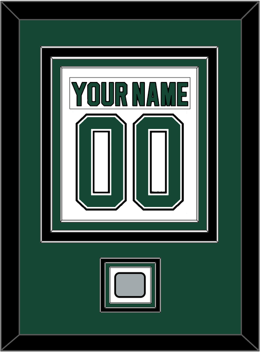 Dallas Nameplate & Number (Back) Combined With Stanley Cup Finals Patch - Home White (1994-1999) - Premier Tier 2