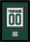 Dallas Nameplate & Number (Back) Combined With Stanley Cup Finals Patch - Home White (1994-1999) - Triple Mat 2