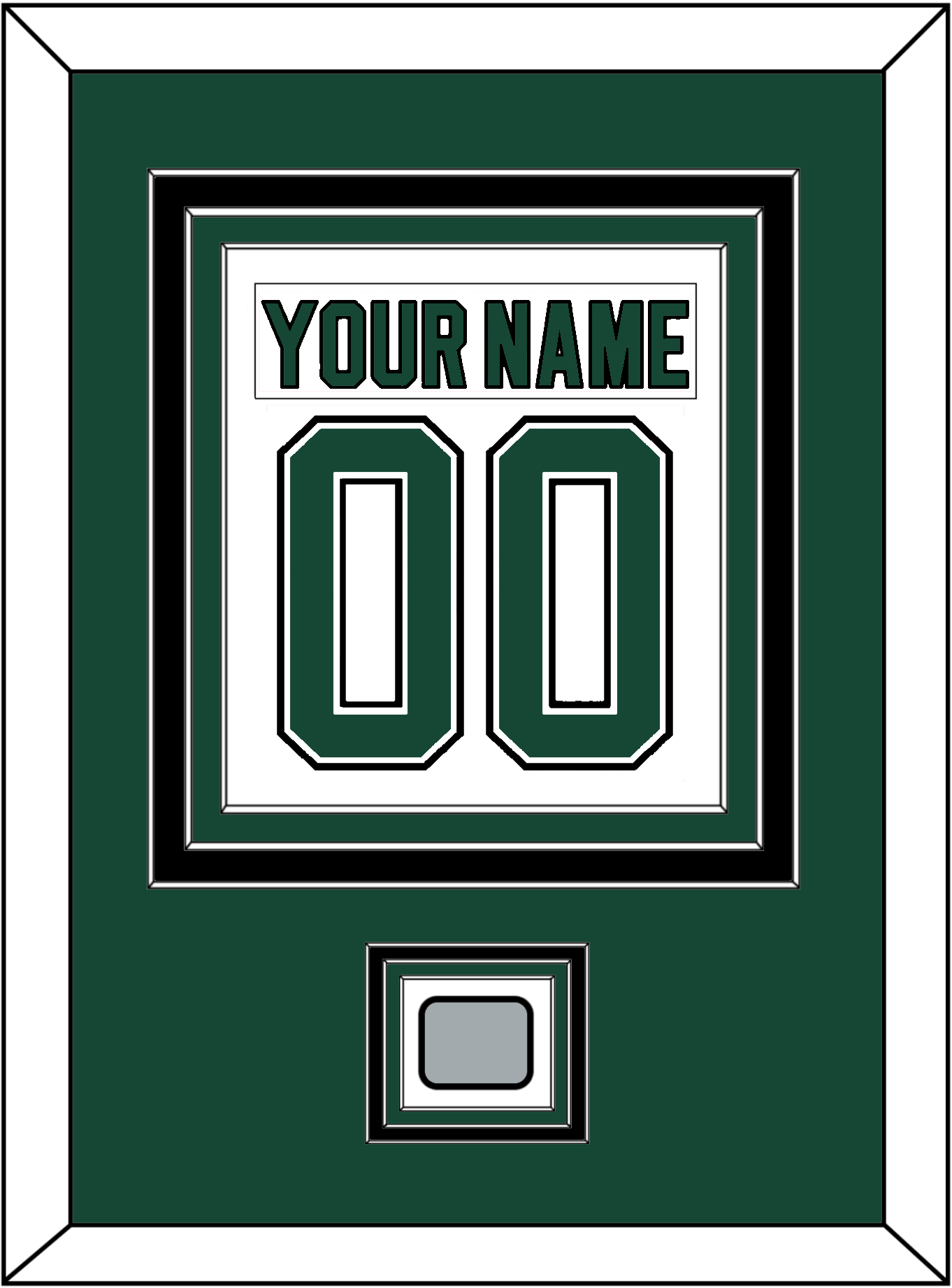 Dallas Nameplate & Number (Back) Combined With Stanley Cup Champions Patch - Home White (1994-1999) - Premier Tier 2