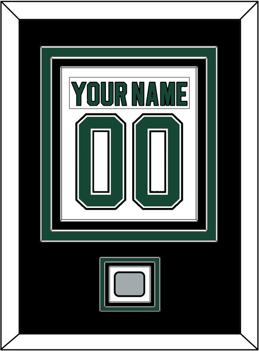 Dallas Nameplate & Number (Back) Combined With Stanley Cup Finals Patch - Home White (1994-1999) - Premier Tier 3