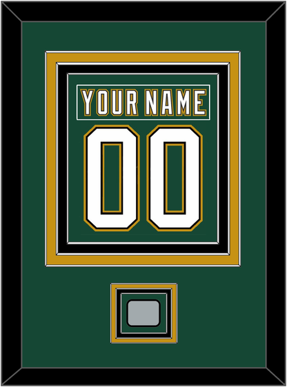 Dallas Nameplate & Number (Back) Combined With Stanley Cup Finals Patch - Alternate Green (1997-1999) - Premier Tier 2