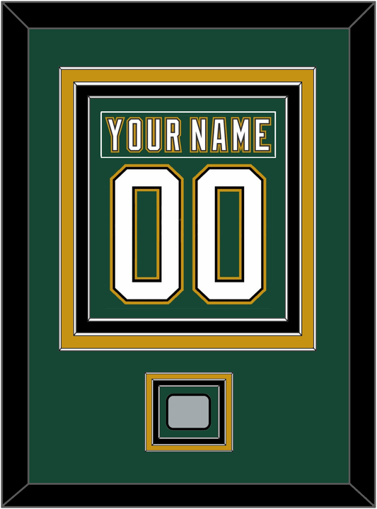Dallas Nameplate & Number (Back) Combined With Stanley Cup Finals Patch - Alternate Green (1997-1999) - Premier Tier 2