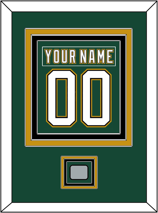 Dallas Nameplate & Number (Back) Combined With Stanley Cup Finals Patch - Alternate Green (1997-1999) - Premier Tier 2
