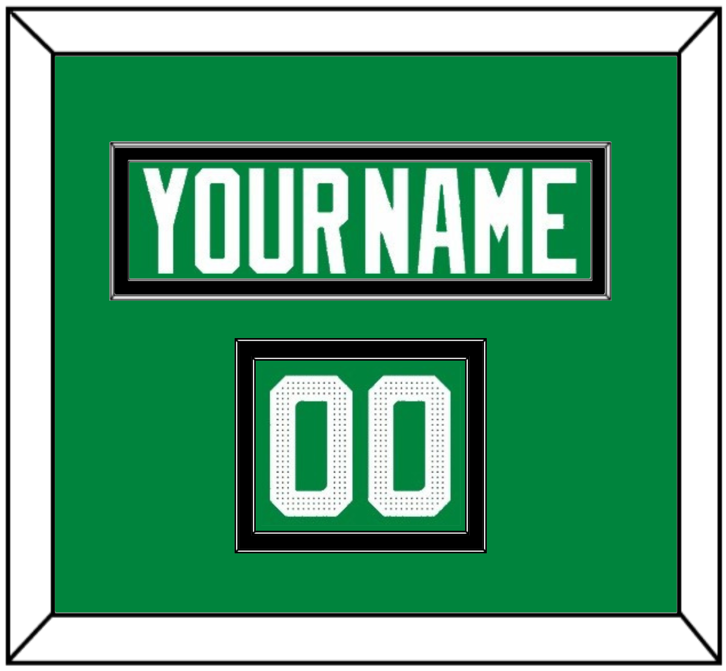 Dallas Nameplate & Number (Shoulder) - Home Green - Signature Tier 2