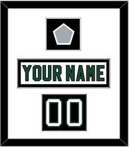 Dallas Nameplate, Number (Shoulder) & Stanley Cup Finals Patch - Home White (1994-1999) - Single Mat 1