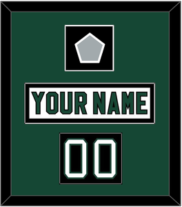 Dallas Nameplate, Number (Shoulder) & Stanley Cup Finals Patch - Home White (1994-1999) - Single Mat 2