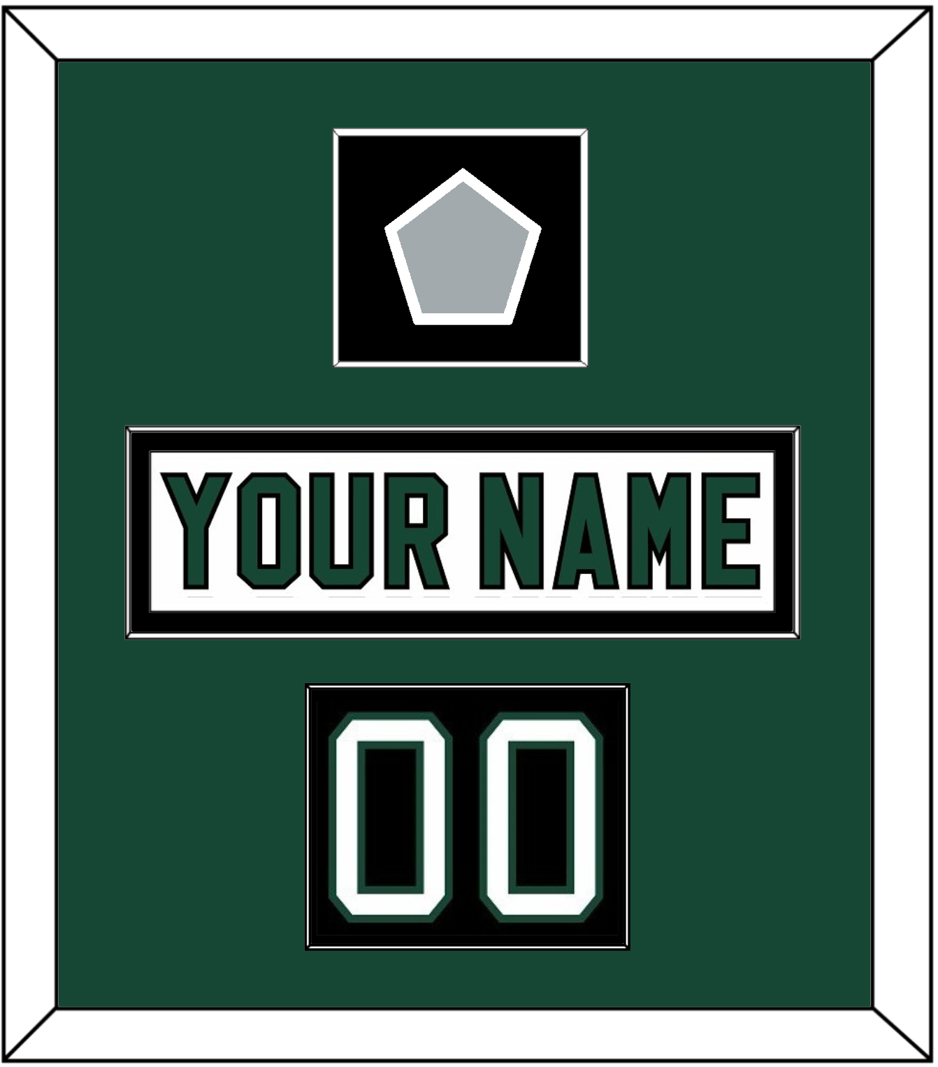 Dallas Nameplate, Number (Shoulder) & Stanley Cup Champions Patch - Home White (1994-1999) - Essential Tier 2