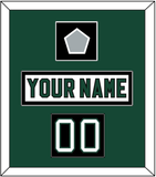 Dallas Nameplate, Number (Shoulder) & Stanley Cup Champions Patch - Home White (1994-1999) - Single Mat 2