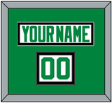 Dallas Nameplate & Number (Shoulder) - Road White - Double Mat 2