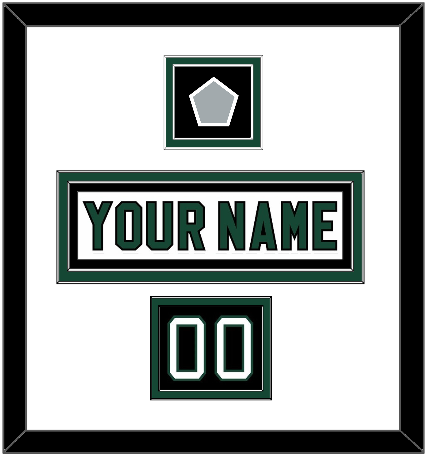 Dallas Nameplate, Number (Shoulder) & Stanley Cup Finals Patch - Home White (1994-1999) - Signature Tier 1
