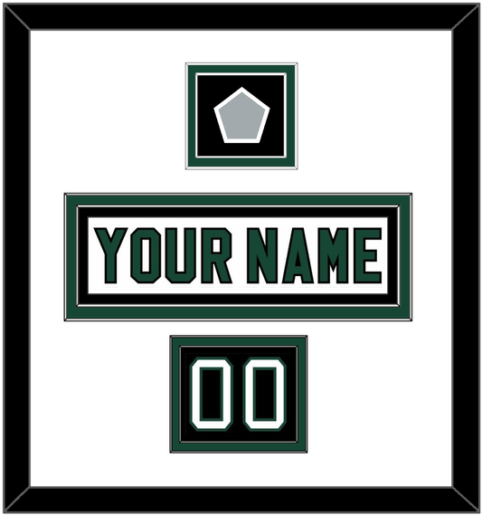 Dallas Nameplate, Number (Shoulder) & Stanley Cup Finals Patch - Home White (1994-1999) - Signature Tier 1