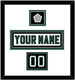 Dallas Nameplate, Number (Shoulder) & Stanley Cup Finals Patch - Home White (1994-1999) - Double Mat 1