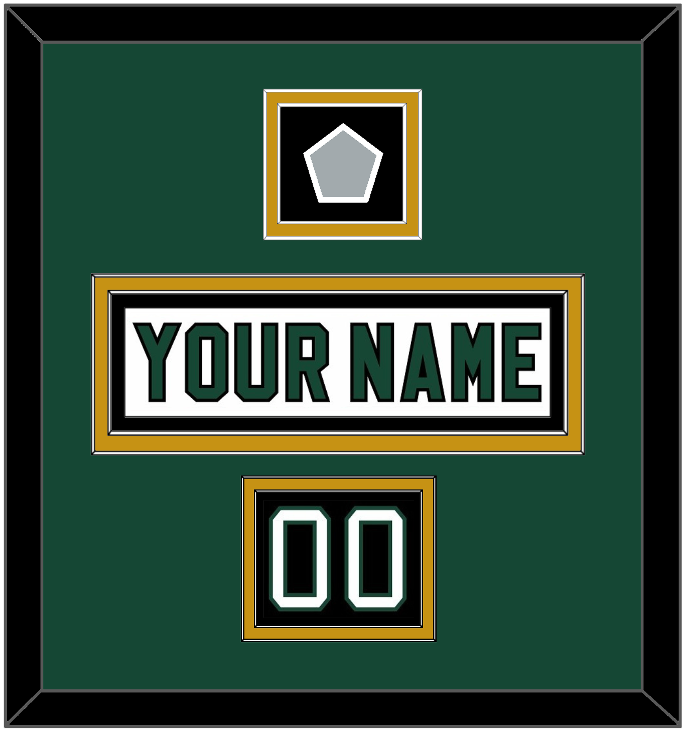 Dallas Nameplate, Number (Shoulder) & Stanley Cup Finals Patch - Home White (1994-1999) - Signature Tier 2