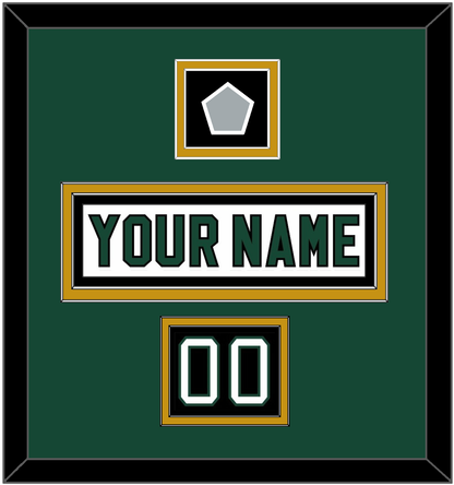 Dallas Nameplate, Number (Shoulder) & Stanley Cup Finals Patch - Home White (1994-1999) - Signature Tier 2