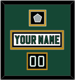 Dallas Nameplate, Number (Shoulder) & Stanley Cup Finals Patch - Home White (1994-1999) - Double Mat 2