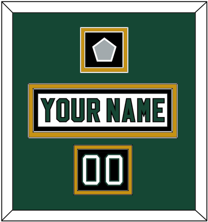 Dallas Nameplate, Number (Shoulder) & Stanley Cup Finals Patch - Home White (1994-1999) - Signature Tier 2
