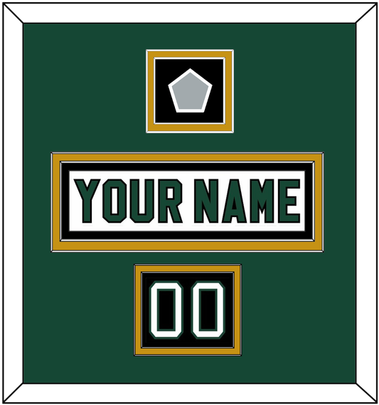 Dallas Nameplate, Number (Shoulder) & Stanley Cup Finals Patch - Home White (1994-1999) - Signature Tier 2