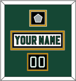 Dallas Nameplate, Number (Shoulder) & Stanley Cup Finals Patch - Home White (1994-1999) - Double Mat 2