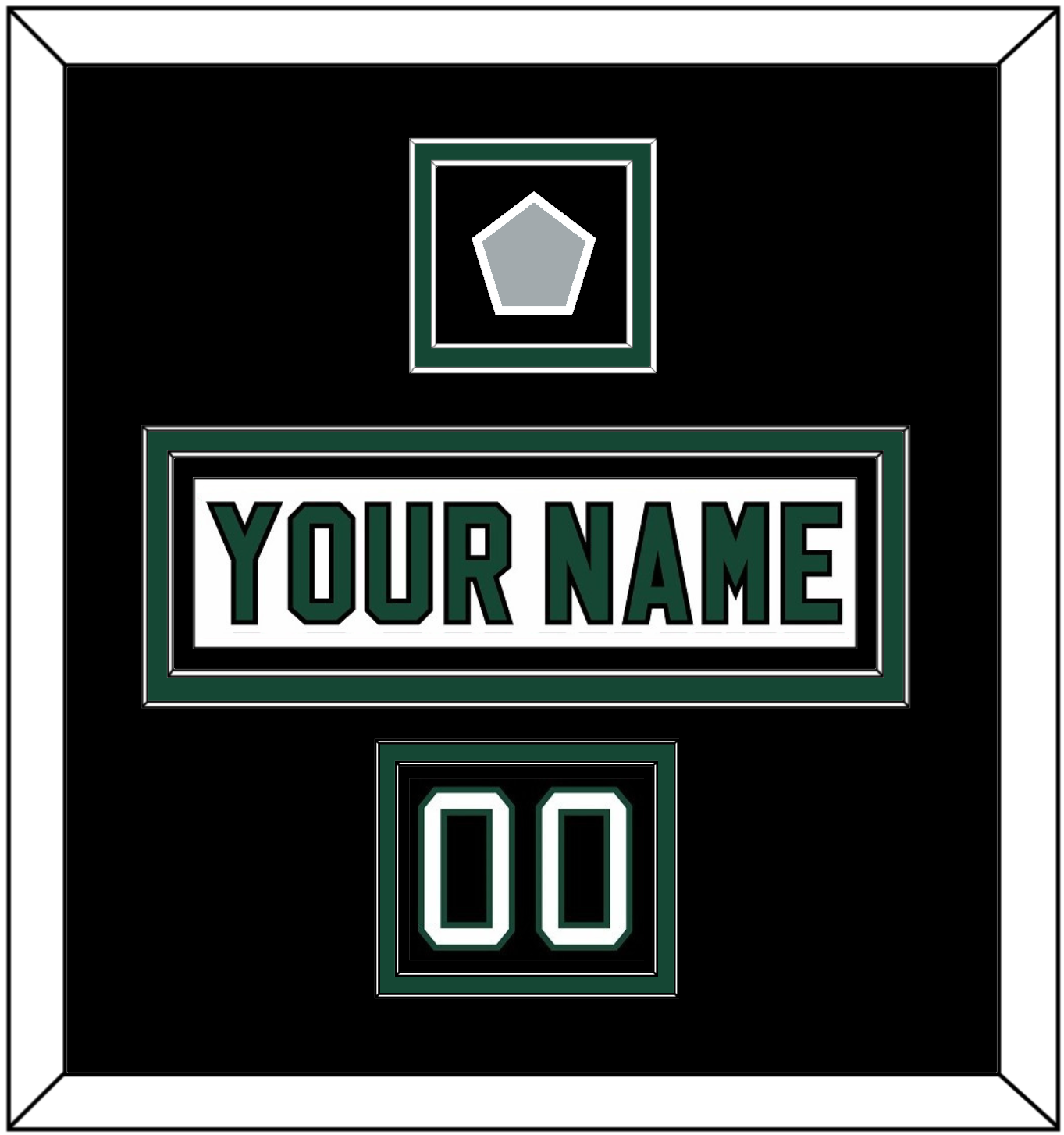 Dallas Nameplate, Number (Shoulder) & Stanley Cup Champions Patch - Home White (1994-1999) - Signature Tier 3
