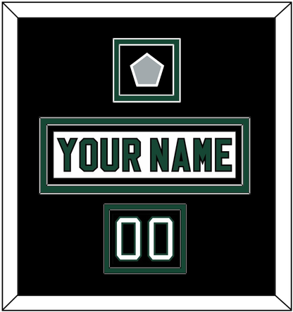 Dallas Nameplate, Number (Shoulder) & Stanley Cup Champions Patch - Home White (1994-1999) - Signature Tier 3