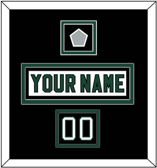 Dallas Nameplate, Number (Shoulder) & Stanley Cup Champions Patch - Home White (1994-1999) - Signature Tier 3