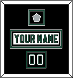 Dallas Nameplate, Number (Shoulder) & Stanley Cup Finals Patch - Home White (1994-1999) - Double Mat 3