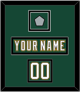 Dallas Nameplate, Number (Shoulder) & Stanley Cup Finals Patch - Alternate Green (1997-1999) - Double Mat 3