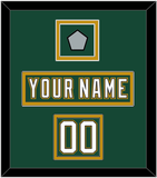 Dallas Nameplate, Number (Shoulder) & Stanley Cup Finals Patch - Alternate Green (1997-1999) - Double Mat 4