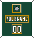 Dallas Nameplate, Number (Shoulder) & Stanley Cup Finals Patch - Alternate Green (1997-1999) - Double Mat 4