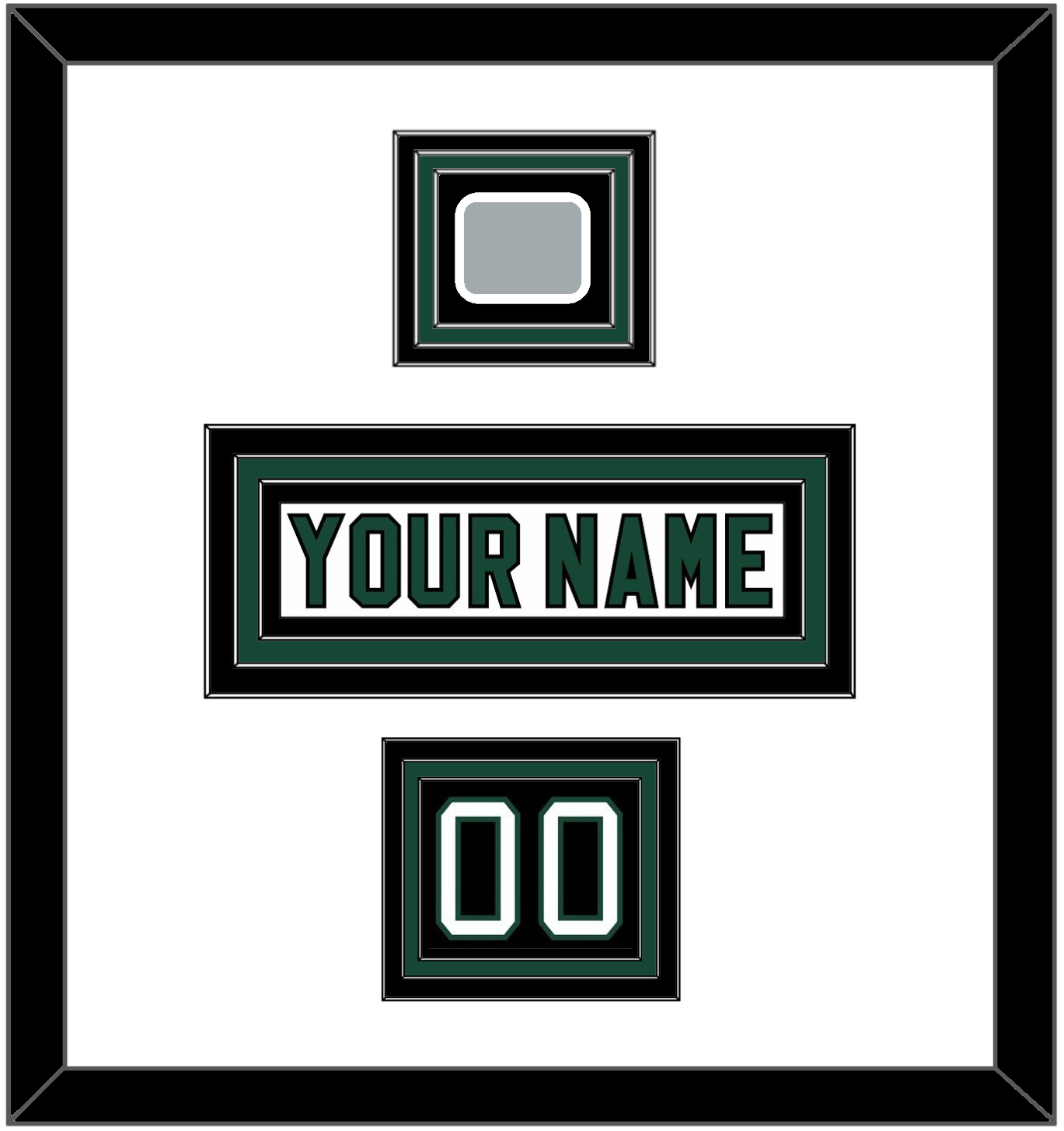 Dallas Nameplate, Number (Shoulder) & Stanley Cup Champions Patch - Home White (1994-1999) - Signature Tier 1