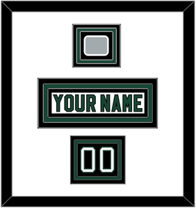 Dallas Nameplate, Number (Shoulder) & Stanley Cup Champions Patch - Home White (1994-1999) - Double Mat 1